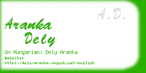 aranka dely business card
